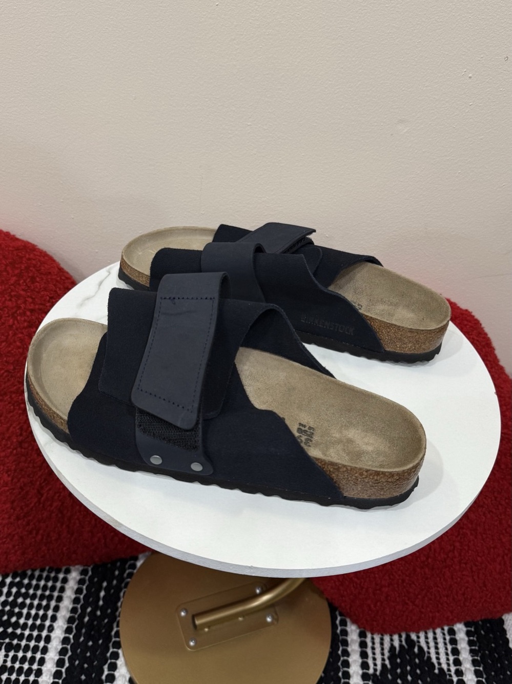 Birkenstock Kyoto Black Suede Sandals EU 39 Regular New